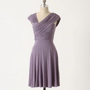 Anthropologie purple drape dress